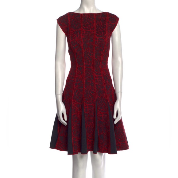Tadashi Shoji 🔥 Embroidered Pleated Knee-Length Mini Cocktail Party Dress - Picture 1 of 6
